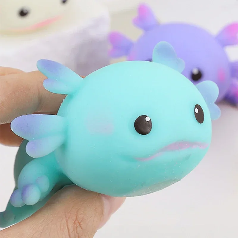 Giocattoli da spremere Axolotl Palla da spremere Simpatico pesce Rilassa Antistress Squishy Sollievo dallo stress Aumento lento per bambini adulti Giocattoli elasticizzati