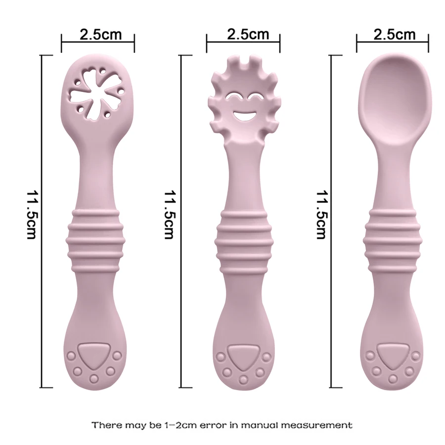 Free Personalized Name 3PCS Baby Spoon Children\'s Tableware Newborn Feeding Cutlery Toddler Learning Eating Baby Accessories