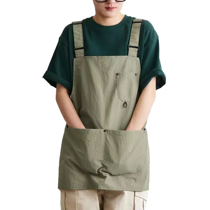 New Detachable Waterproof Waiter Apron for Kitchen Catering Cafe Oilproof Men Women Work Vest Apron Nail Beauty Barista Pinafore view 3