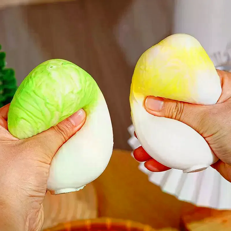 /GJ/Cabbage Squeeze Fidget Toy Soft Slow Rebound Vegetable Stress Relief Decompression Toy Funny Gift Realistic