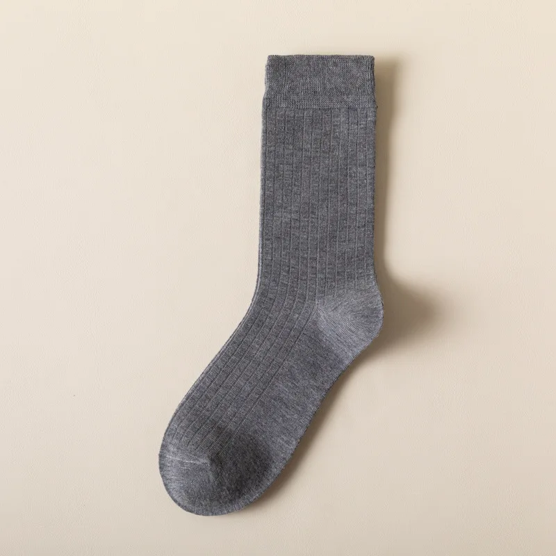 Herbst und Winter Männer Socken einfarbig носки dicken Faden Strickstrümpfe Männer einfache Männer mittellange Socken Calcetines Hombre