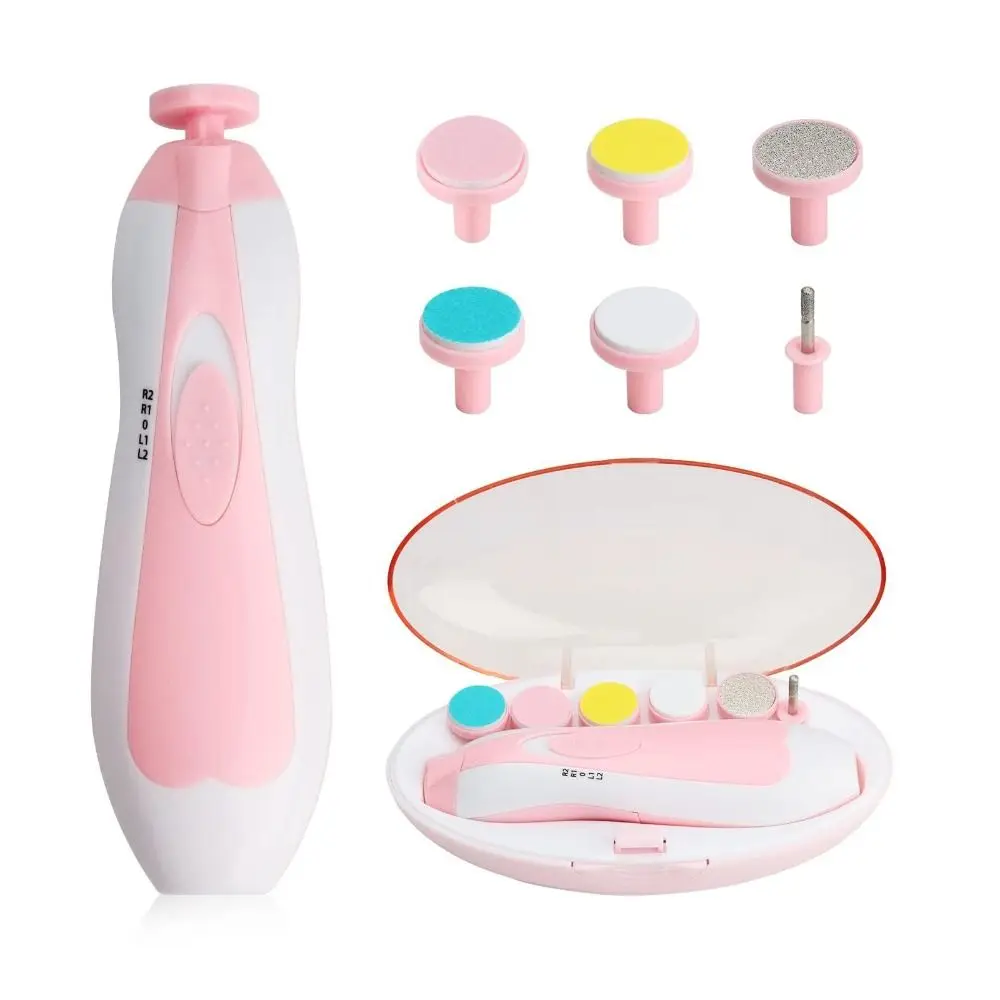 

Multifunction Electric Baby Nail Trimmer Anti-clamping 6 Grinding Heads Toes Fingernail Cutter Anti-scratch Rotatable