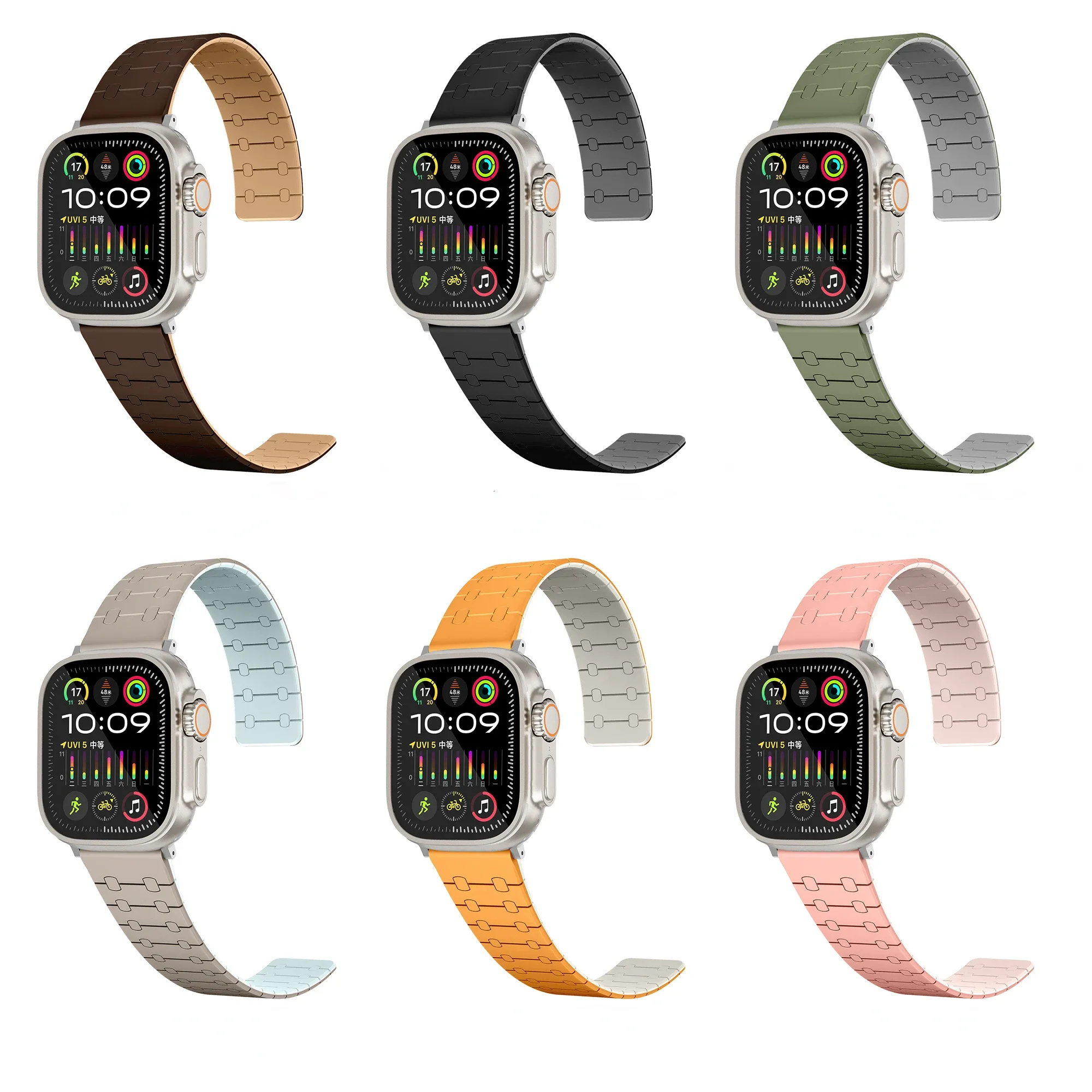 Magnetic Sports Band for Apple Watch Ultra 2 49mm 45mm 44mm 42mm 38 40 41mm Silicone Strap for IWatch Series Ultra 2 9 8 7 6 5 4