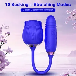 Rose Sucking Vibrator for Women Nipple Clit Stimulator Vibrating Egg Dildo Vibrators Clitoris Sucker Vibator Sex Toy for Women