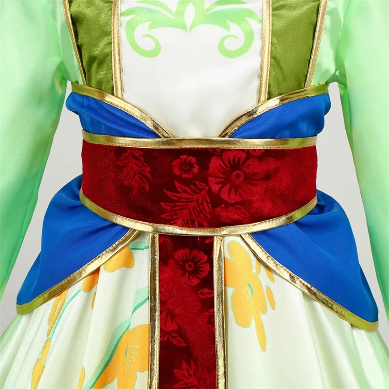 Fee Prinses Mulan Jurk Voor Meisjes Carnaval Halloween Cosplay Feest Maskerade Vintage Hanfu Kids Chinese Traditionele Kostuum