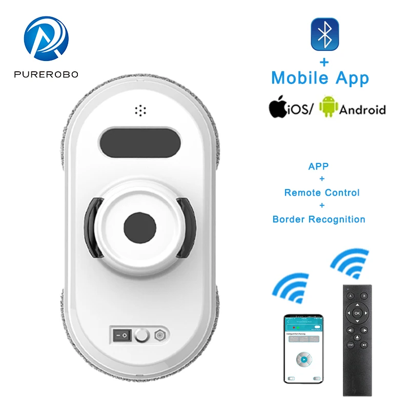 Purerobo W-R3 limpadores de janelas robô de limpeza inteligente de alta sucção para janelas externas/internas mesa telha teto automaticamente