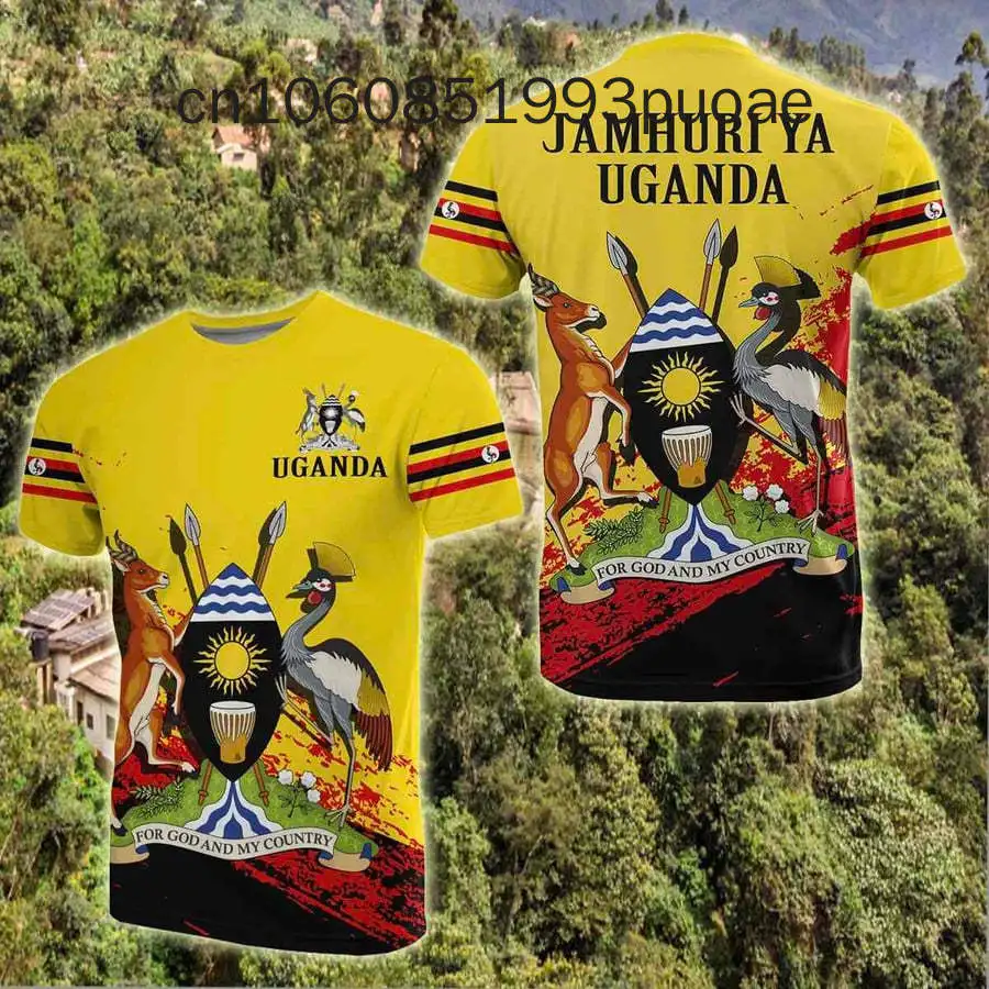 2024 New Uganda Flag Emblem 3D T-shirts Clothes For Men Women Tees jersey Soccer Football Fans Gift T shirt