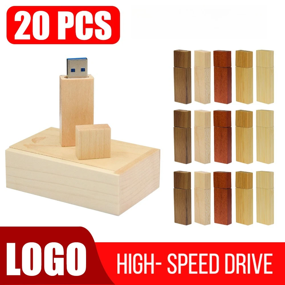 

20 шт./лот, деревянные флеш-накопители с коробкой, USB 2.0, 128 ГБ, 64 ГБ, 32 ГБ, 16 ГБ, 8 ГБ, 4 ГБ, с лазерной гравировкой, подарок на свадьбу, USB-накопитель.