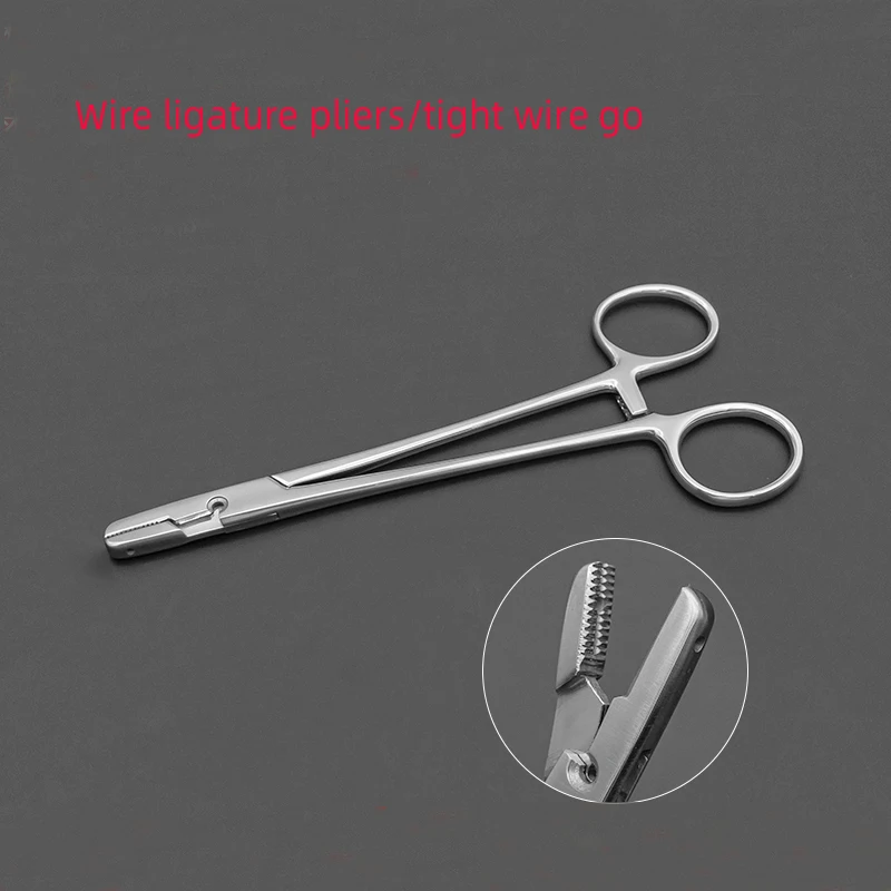 Ophthalmic mastoid rongeur, stainless steel push-plate instrument, gun-shaped rongeur