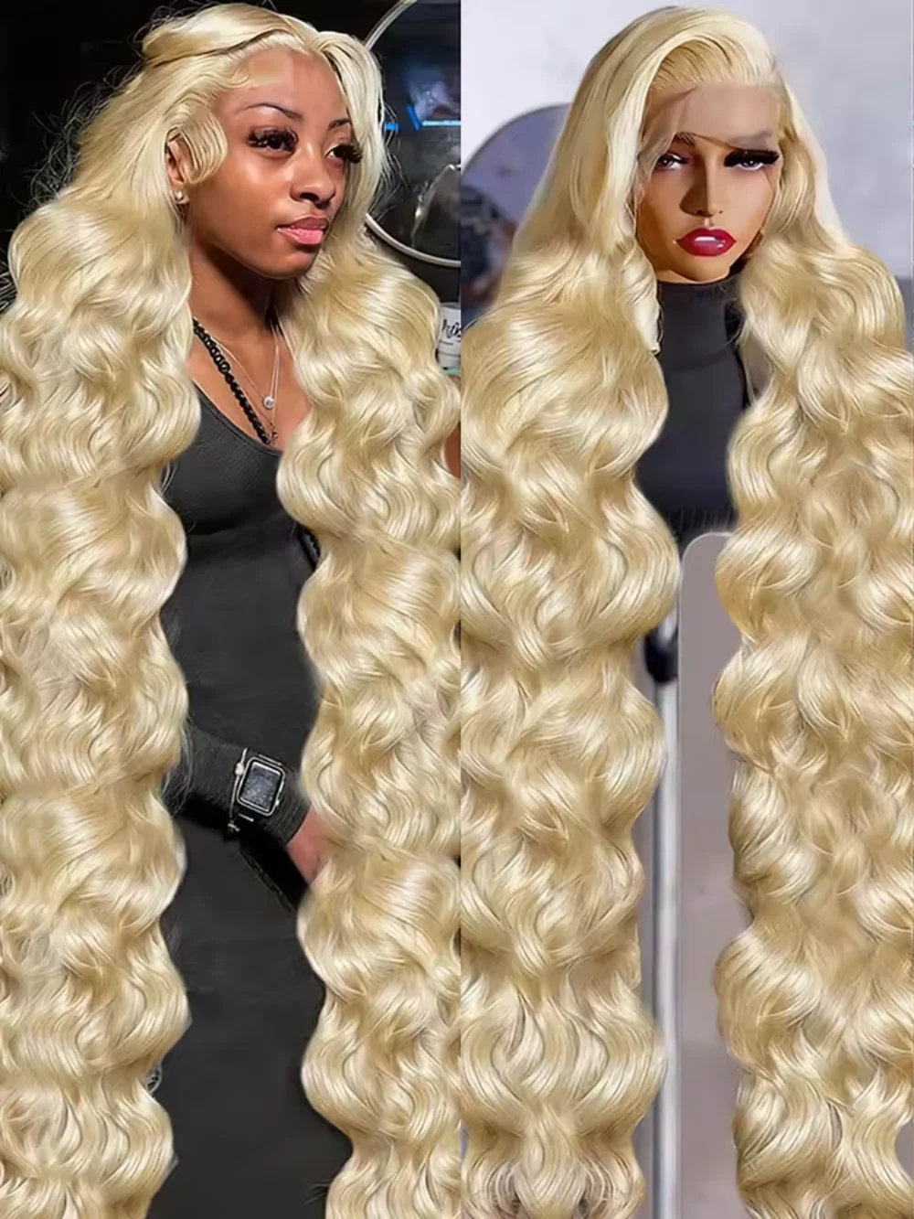 

Парик Honey Blonde 613 Body Wave, 200% плотность, из натуральных волос Remy, 13x6 HD, прозрачный кружевной фронтальный парик, 46 дюймов, предварительно прорезанный, для женщин