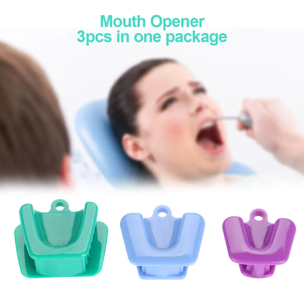 3 pz/set Dental Mouth Prop Bite gomma apri dentale divaricatore materiale dentista dispositivo di supporto intraorale strumenti per l'igiene orale