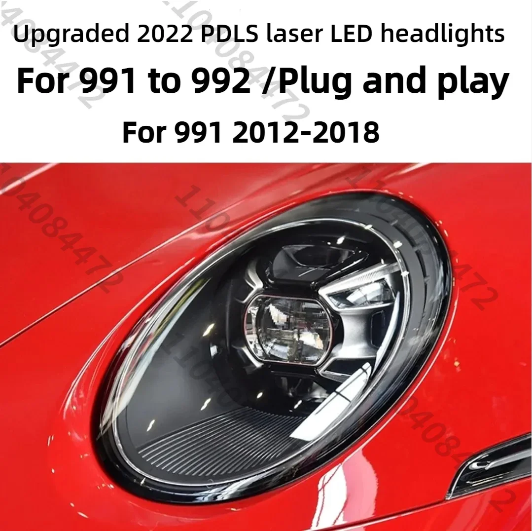 For Porsche 911 LED headlight 991 to 992 GT3RS matrix LED daytime running light 2012-2018