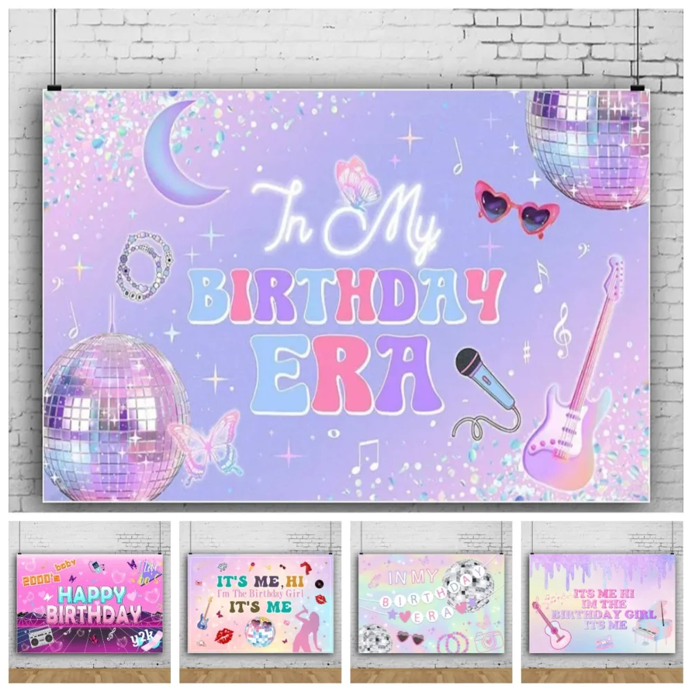 

Dream Pop Music Melody Theme Birthday Photography Background, Children's Birthday Party, Home Decoration Photography Background