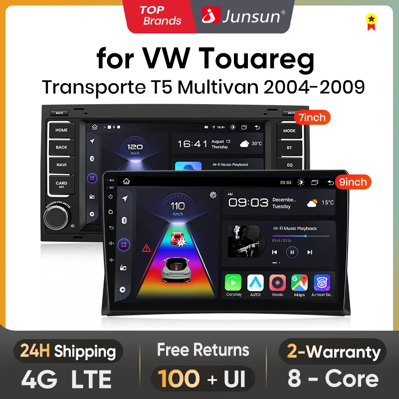 Junsun 7/9inch Car Radio For Volkswagen Multivan T5 2003-2015 Car Smart Systems For Apple Carplay FM GPS SWC BT