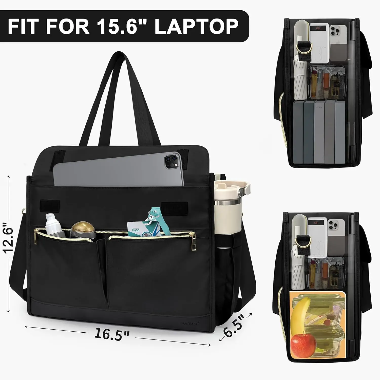 حقيبة غداء للنساء، حقيبة كمبيوتر محمول مقاس 15.6 بوصة مع حجرة صندوق غداء معزولة للممرضة، مكتب عمل المعلم في الهواء الطلق · تخفيضات كبيرة