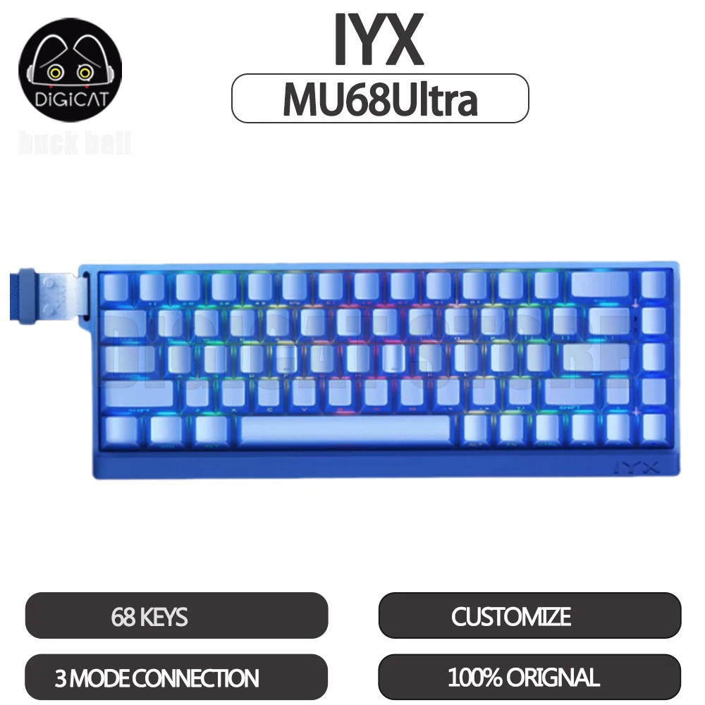 Pre sale IYX MU68Ultra Magnetic Switch Mechanical Keyboard RGB Keyboards Hot Swap Esports Mu68 Ultra Custom Gamer Keyboard Gifts