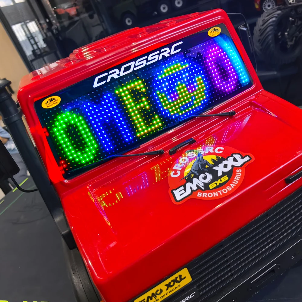 

PYFORE LED Screen sign Scrolling Advertising Light APP Control Custom Text Pattern Display Rc Model Car Modified Accessories