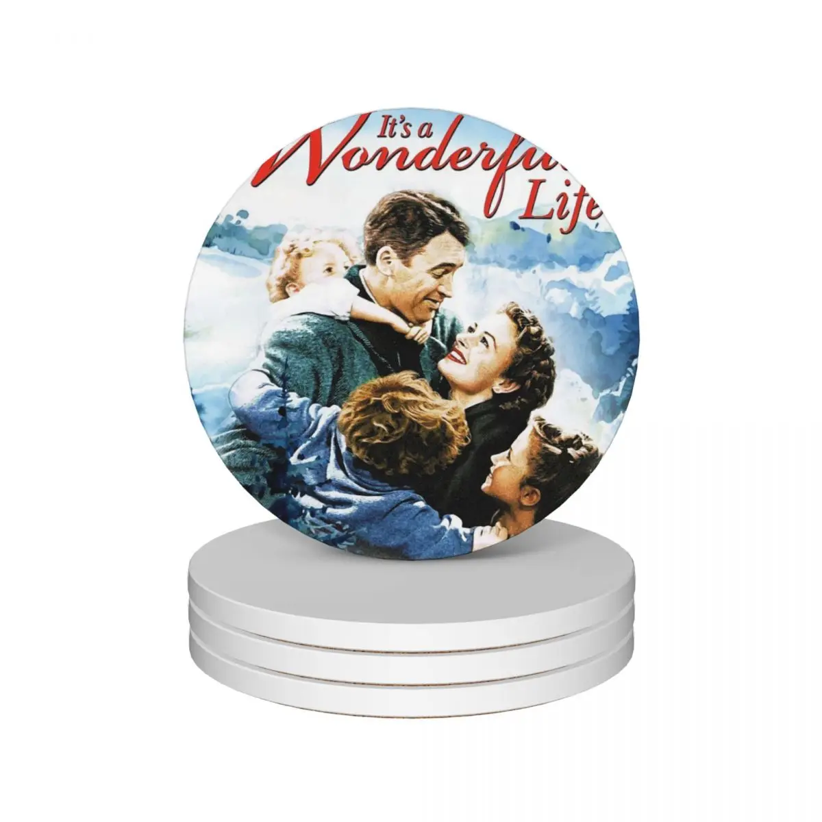 

It's a Wonderful Life scene Ceramic Coasters (Set of 4) set cute cute cup for cups set Coasters