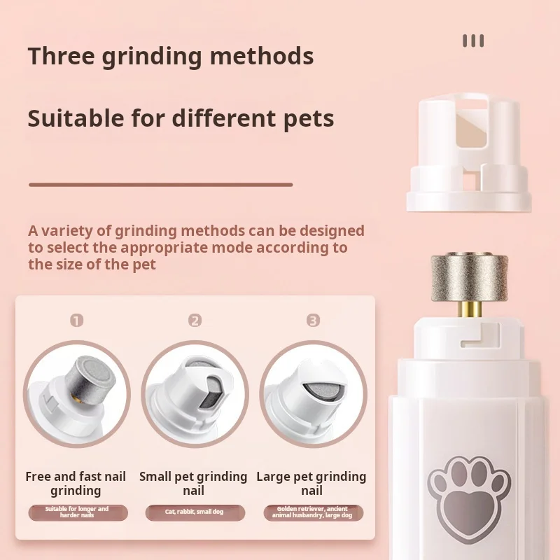 Dog Nail Grinder USB Rechargeable Electric Pet Nail Grinder & Trimmer Painless Lime For Dog Nails Quiet 2-Speed Pets Nail File