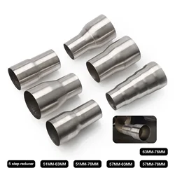 51mm-76mm 57mm-76mm 5 단계 감속기 스테인레스 스틸 배기 감속기 커넥터 파이프 튜브 어댑터 흡입 파이프 연결 OD