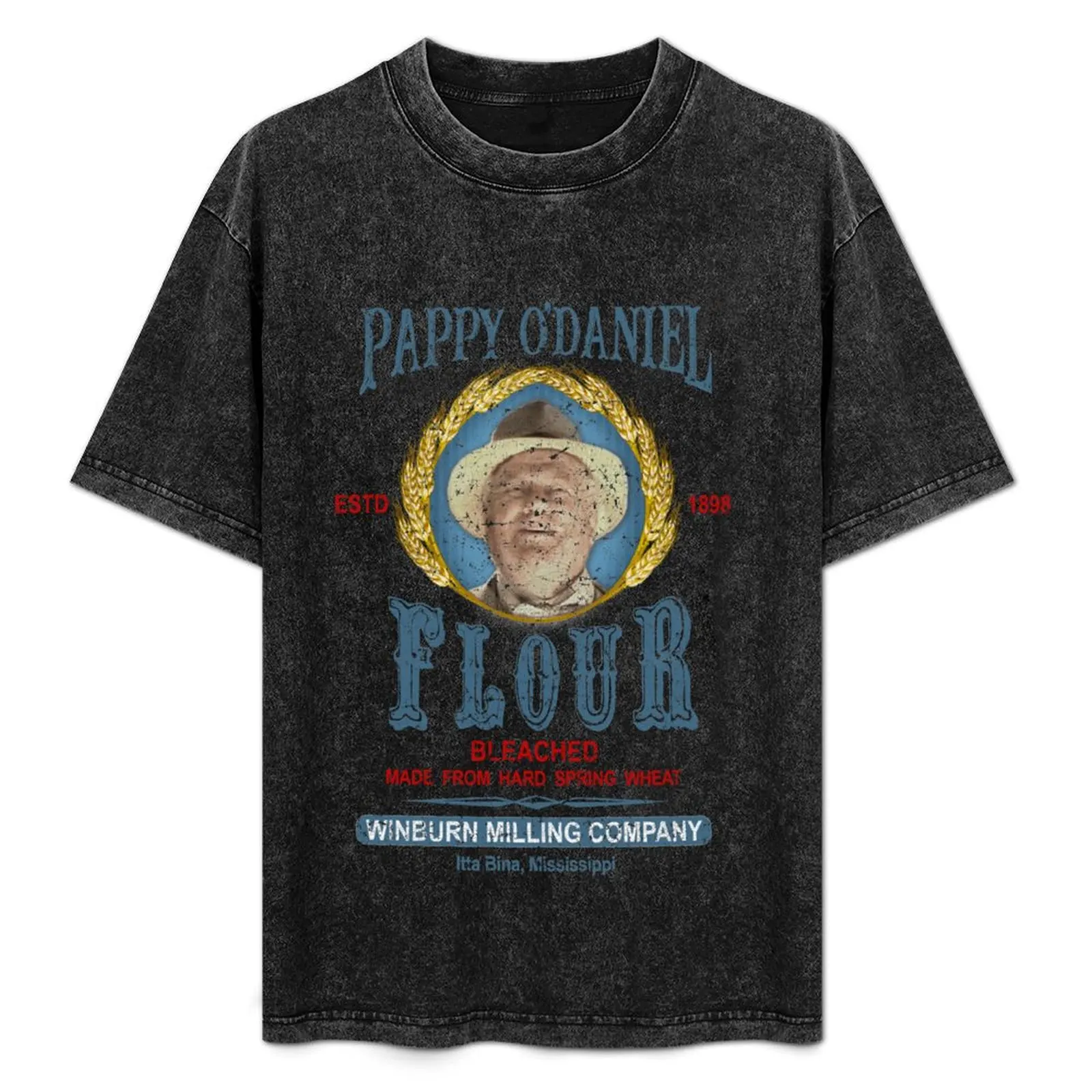

O Brother Where Art Thou | Pappy O'Daniel Flour Retro Movie T-Shirt Basic Solid Color Short Sleeve T-Shirt