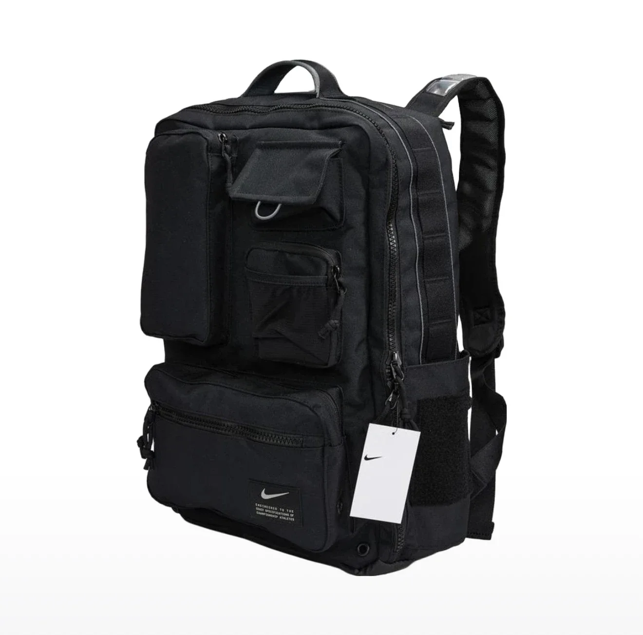 Nike Utiity Elite Functional Fabric Cushioning Large-Capacity Travel Sports Zipper Closure Multi-Pocket Storage Backpack Unisex