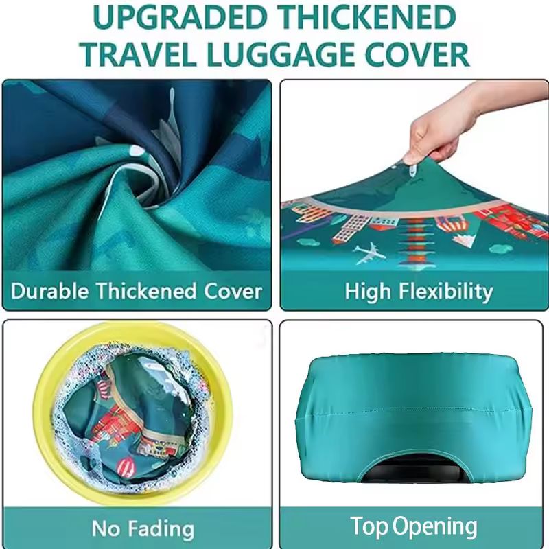 Luggage Cover Suitcase Cover Protector Suitcase For 18-32 Inch Luggage Boot Washable Prevent Scratches Travel Accessories - Image 4
