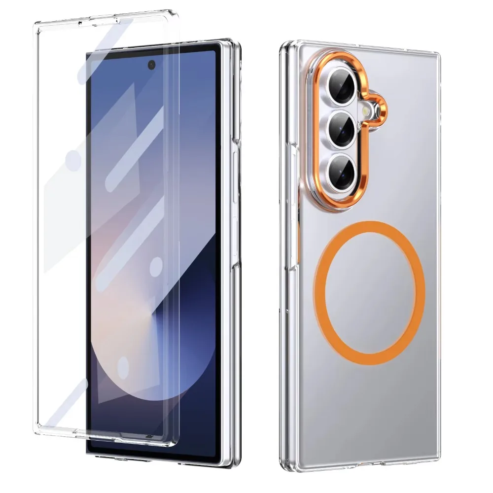 Premium HD Clear for Magsafe Magnetic Case for Samsung Galaxy Z Fold 8 Ultra 8 7 6 5 4 with Screen Protector Hinge Fold Cover