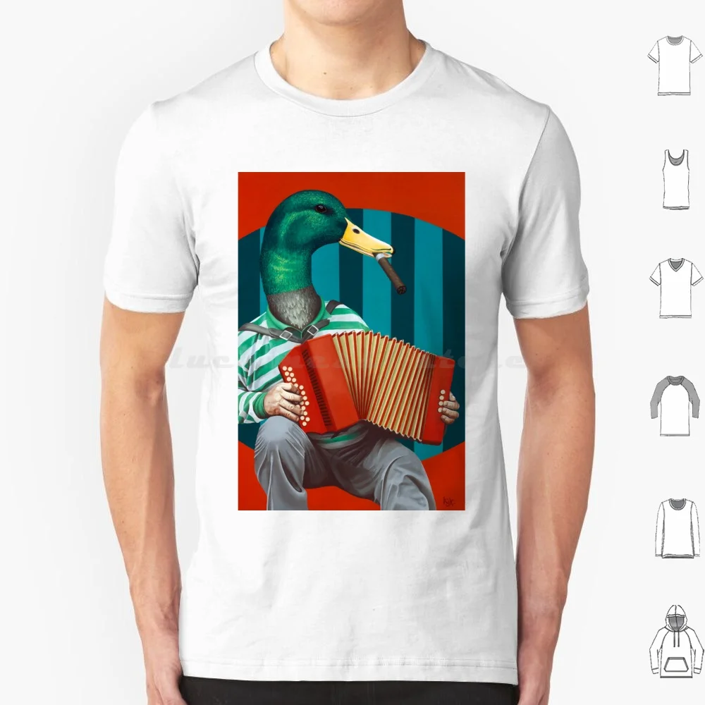 Accordion To This T Shirt Big Size 100% Cotton Acrylic Jade King Jade Art Colorful Colourful Bold Strange Bizarre Dream