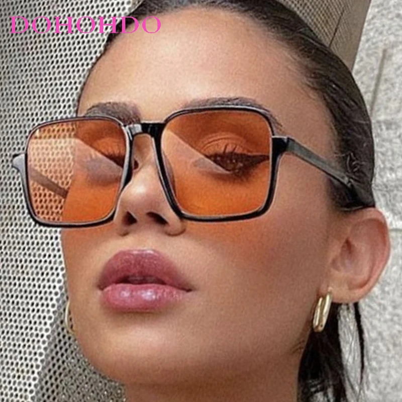 

New INS Fashion Oversized Square Sunglasses Women Men Trendy Brand Designer Traveling Driving Shades Eyewear Female UV400 Очк