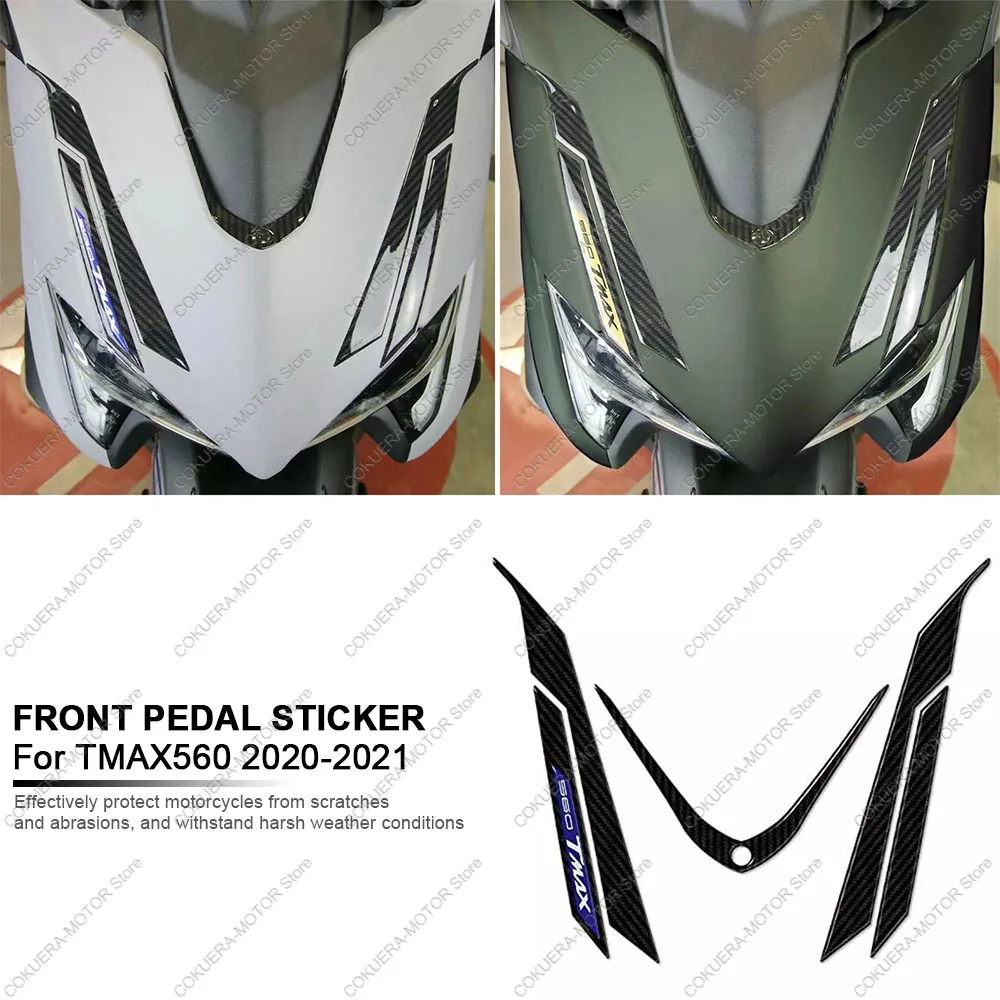 

Front Pedal Sticker For Yamaha TMAX 560 2020 2021 Motorcycle Accessories 3D Epoxy Resin Protection Sticker