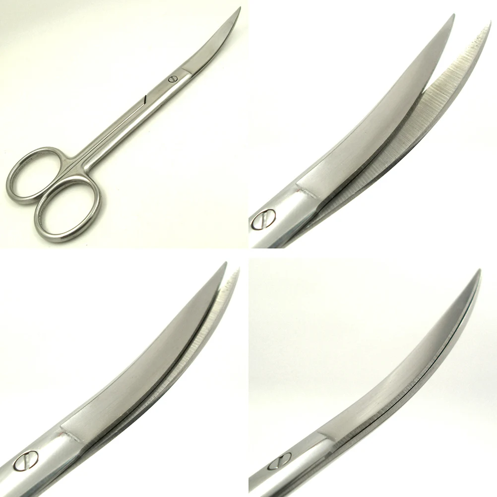 

Stainless Steel Eyebrow Makeup Scissors Curved Small Size Portable Double Eyelid Tape Precise Cutter Front Bite