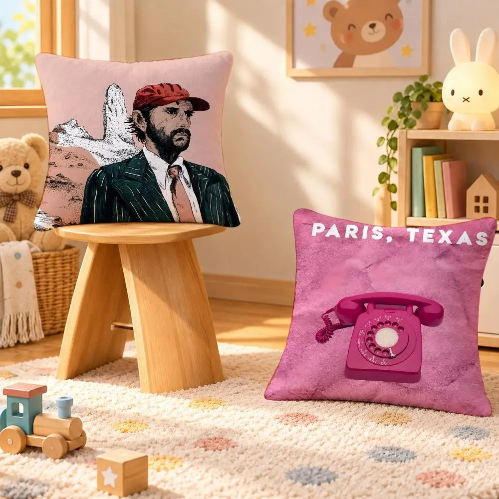 Film Paris Texas Western Cushion Cover Personalized Soft Plush Pillow Living Room Home Sofa Bedroom Office Car Cushion