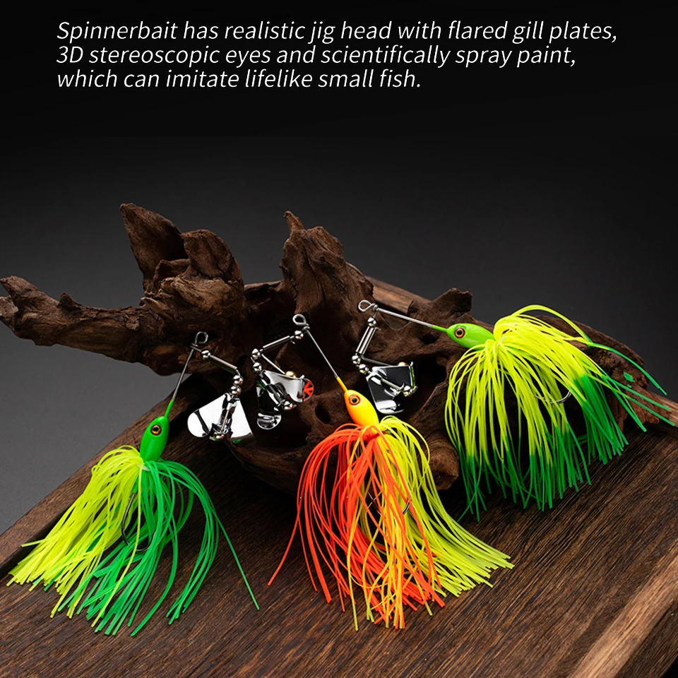 المشي الأسماك 12 جرام 16 جرام سبينر الطعم الصيد إغراء عالية الجودة تهزهز الطعم الاصطناعي باس بايك Buzzbait المتذبذب الصيد البحري المياه العذبة