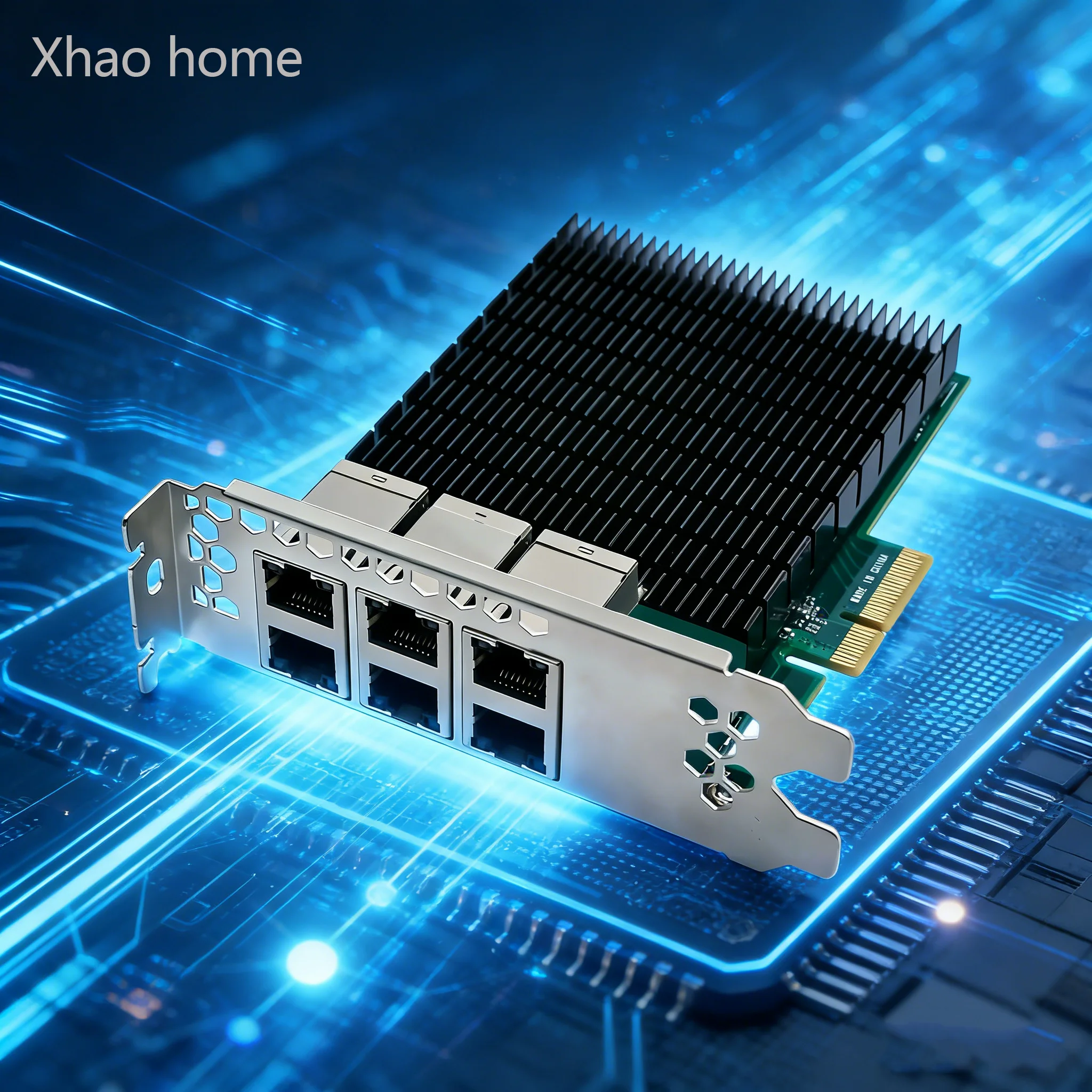 For Intel I350AM4 6-Port Gigabit Ethernet PCIe Network Card X4 RJ45 Ports Full/Half Duplex Server/Workstation NIC 10/100/1000M