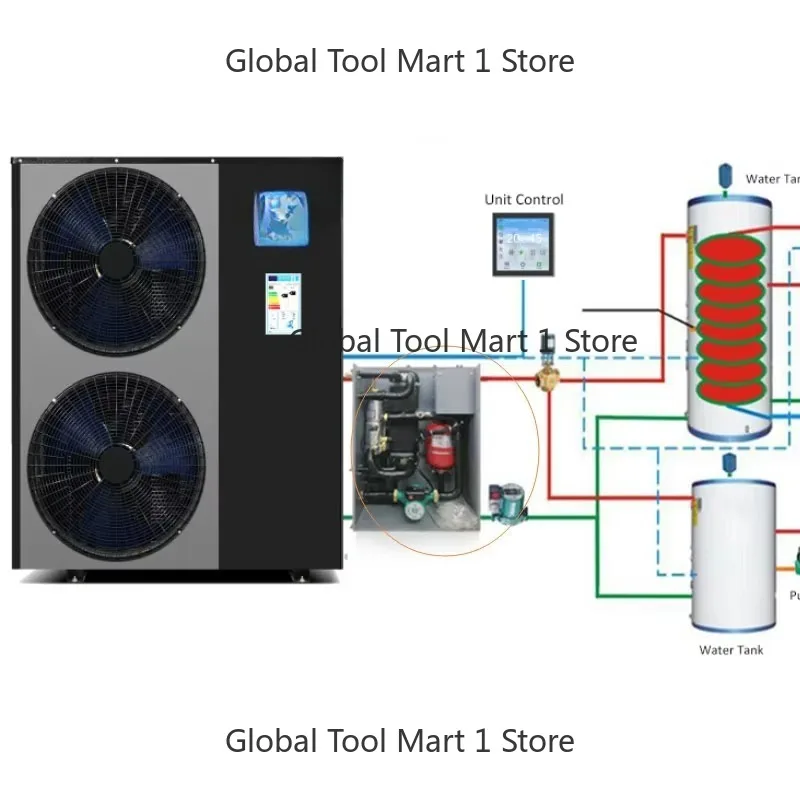 18kw Air Source Heatpump with R410a DC Inverter Electric Split 10kw 20kw 16kw Water Heater