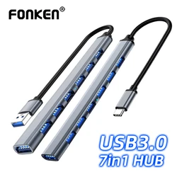 7 in 1 USB C HUB 3.0 Type C 4/7 Port Multi Splitter Adapter OTG USB Power Adapter for Macbook Pro 13 15 Air Mi Pro PC Laptop