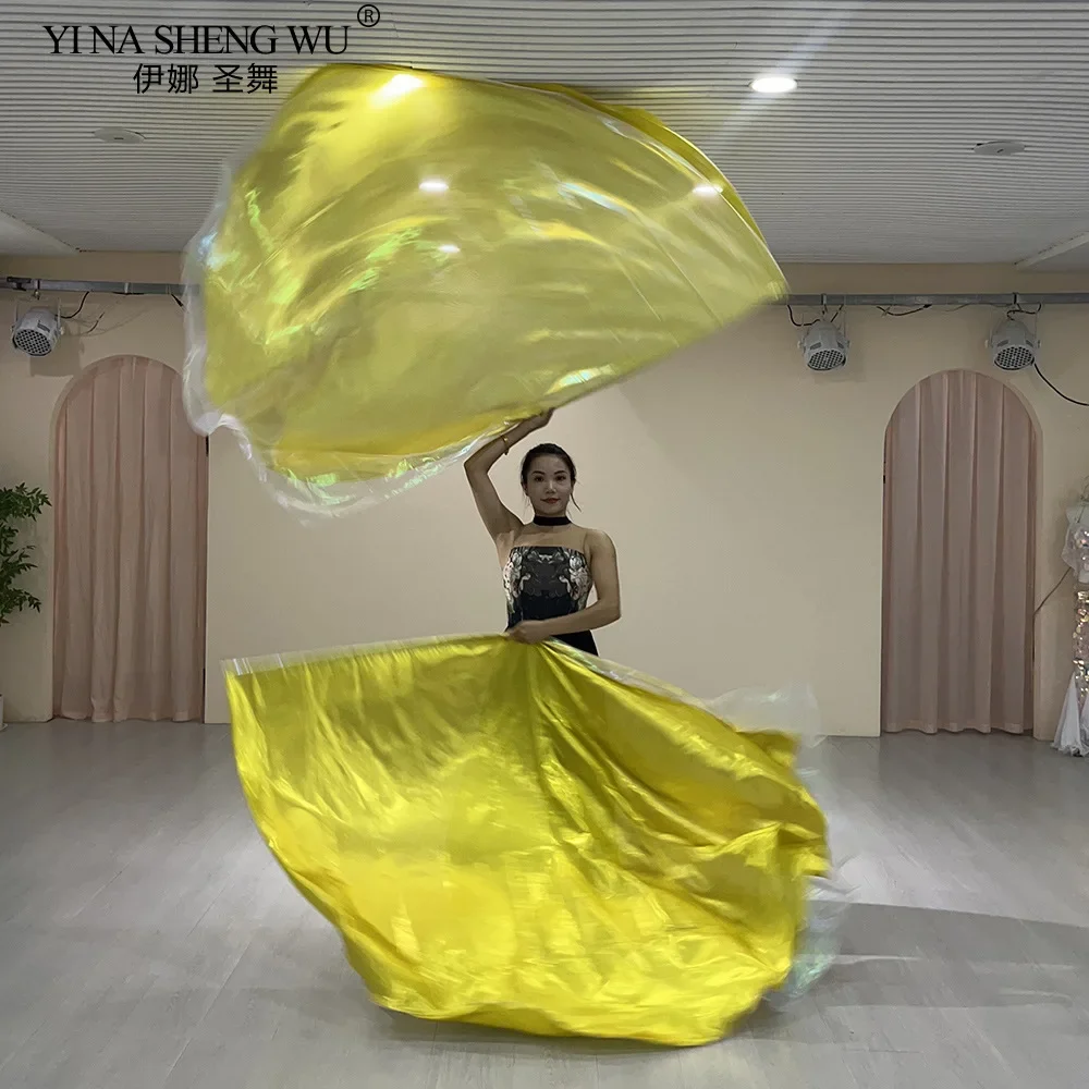 طبقة مزدوجة العلم الرقص الشرقي الدعائم الرقص الكنيسة أزياء مسرحية 190x140 سنتيمتر الثناء العلم متعدد الألوان مع عصا تلسكوبية