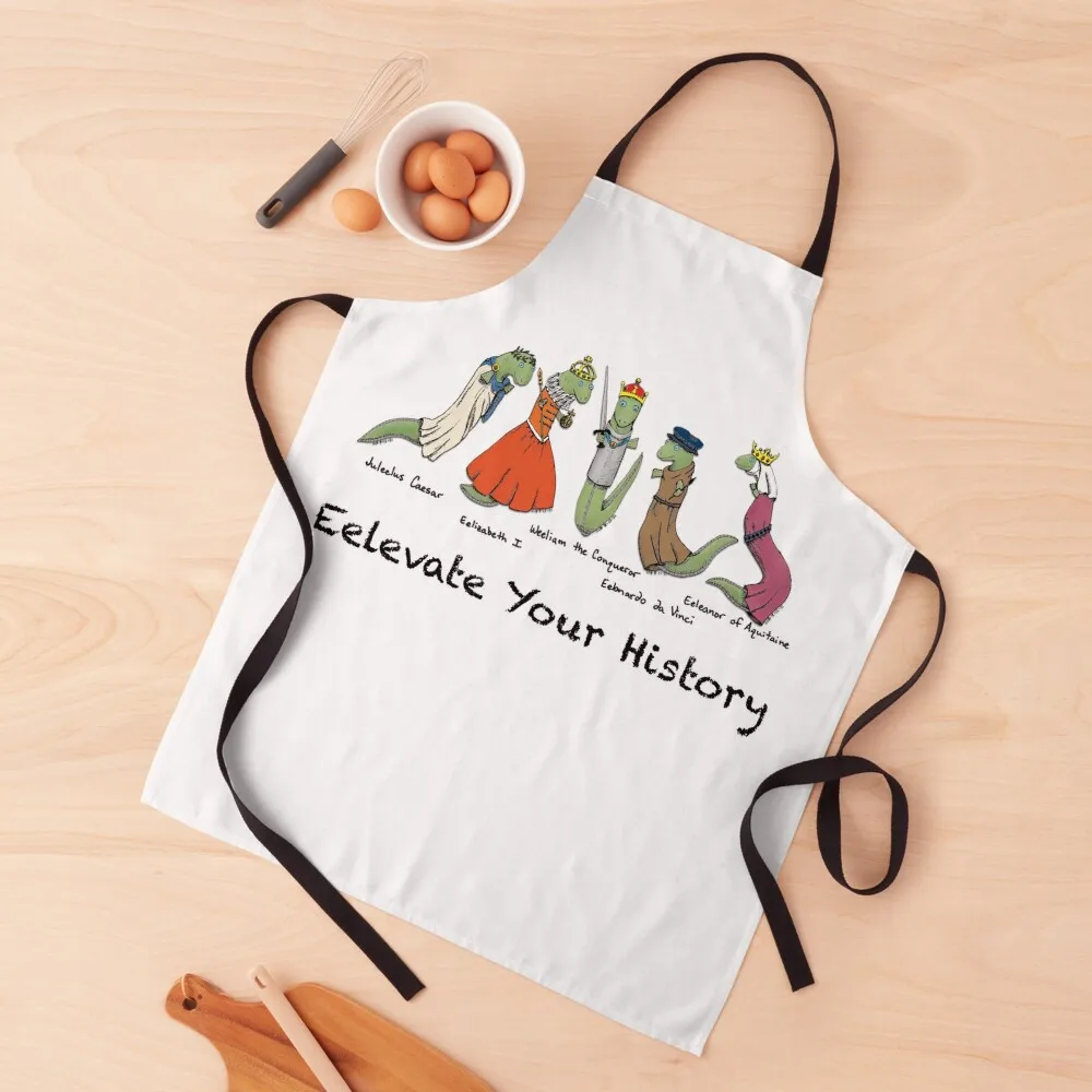 

Eelevate Your History (in color) Apron Waterproof For Women Kitchen Kitchen Handle For Women japanese woman Apron