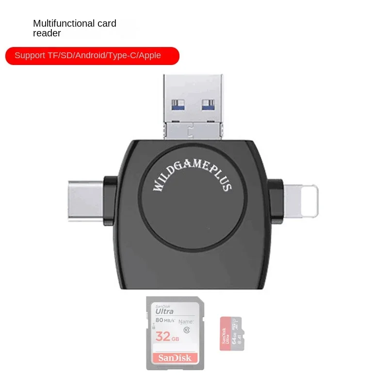 Lecteur de cartes multifonction tout-en-un pour ordinateur, Android, iPhone, type-c, TF, SD, clé USB intelligente, 8 Go-256 Go