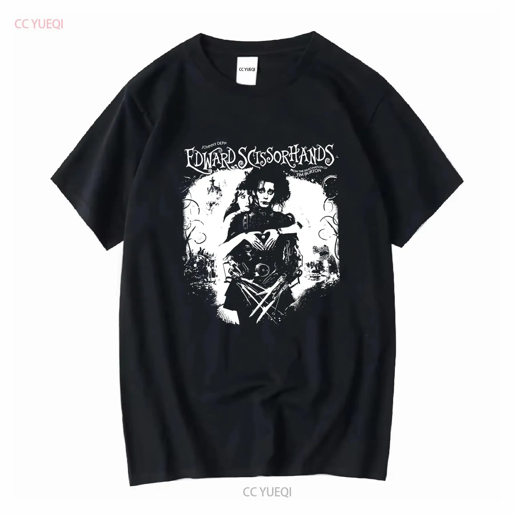 Edward mit den Scherenhänden-Accessoires-T-Shirt, lustig, reine Baumwolle, für alle Jahreszeiten, lang oder kurzärmelig, Vintage, gewaschen, lässig