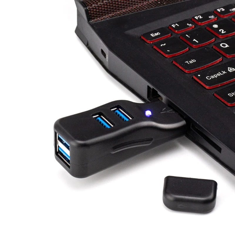 Y1UB 4-Port USB Kabel Perpanjangan Pemisah Hub Data Lebih Ramping untuk Komputer Desktop