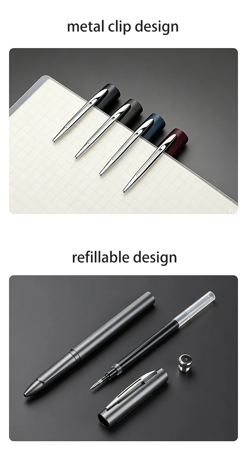 BAOKE Gelstifte mit hoher Kapazität, 0,5 mm/0,7 mm/1,0 mm Schreibstärke, schwarze Tintenfarbe, 4 Farbvarianten, für Büro, Geschäft und Schule – Detail 9