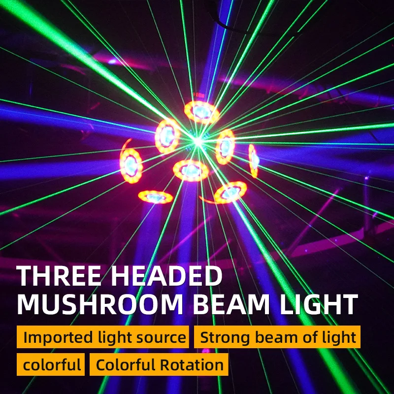 

12x10W 4in1 LED Moving Head Light DJ Bar Beam Light Disco Laser Effect Rotating 3 Head Beam Moving Head Lights for Disco Party