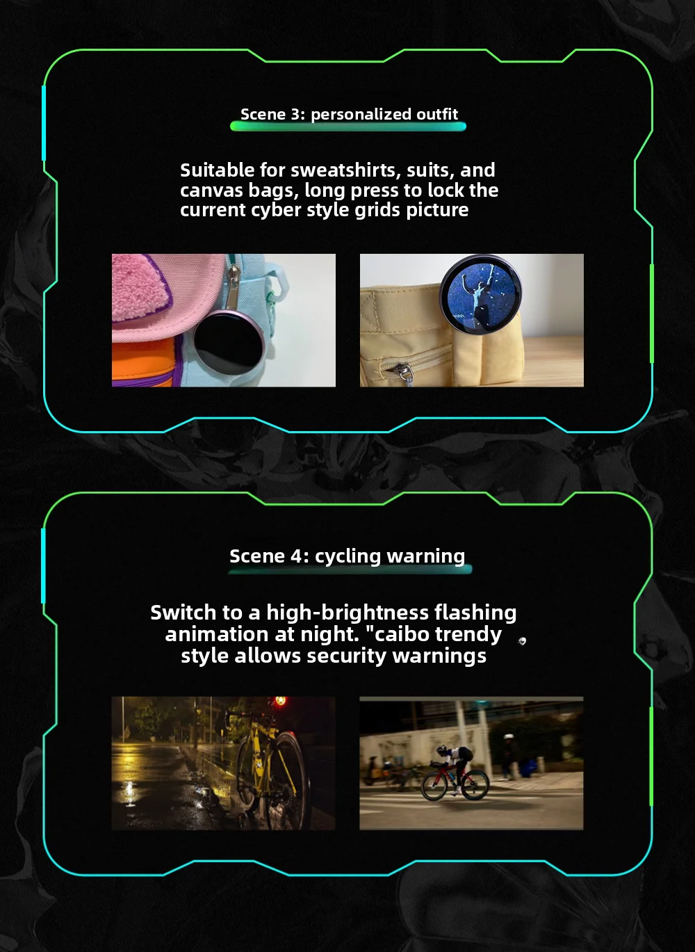 Smart Bluetooth Anime Digital Badge - 7 Color LED, App Control, Changing Images At Will，Creative Badge Schoolbag Decoration Pin