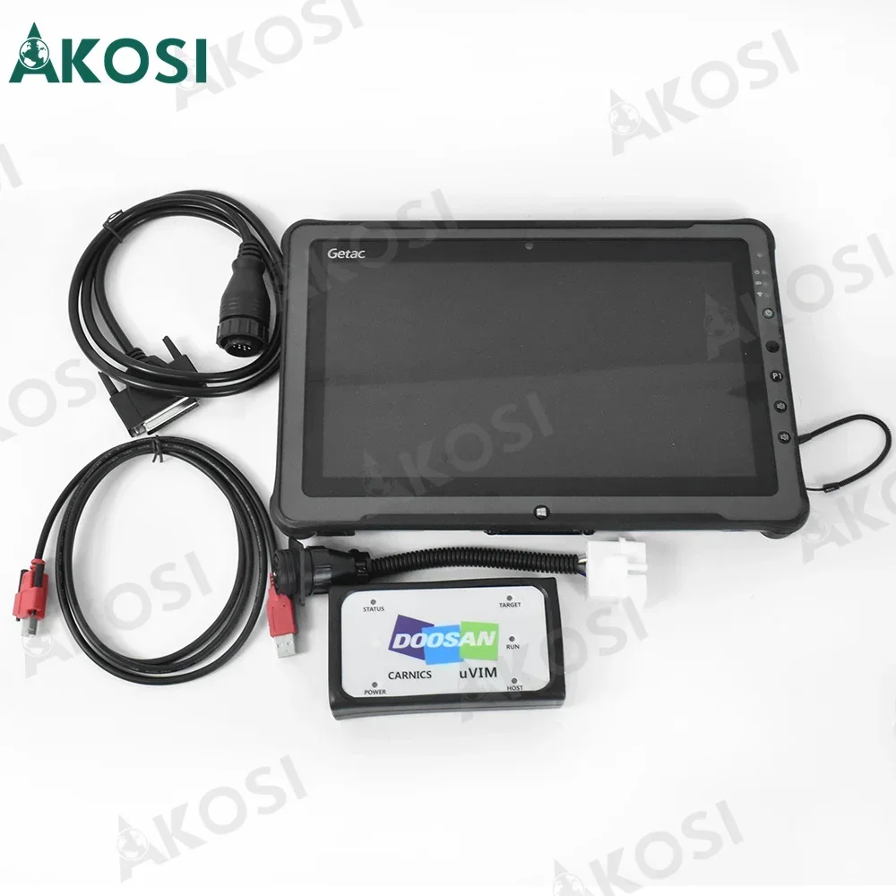 2024 Version Software For Doosan Diagnostic Tools DDT SCR+DPF+G2 DCU+G2 ECU+G2 Scan DD ECU Package +keygen+F110 tablet