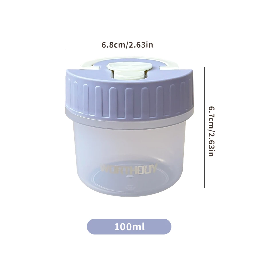 100ml Kleine Voedsel Opbergdoos Vochtbestendige Gedroogd Fruit Snack Verzegelde Pot Herbruikbare Koelkast Fruit Vers Houden Doos Voedsel container