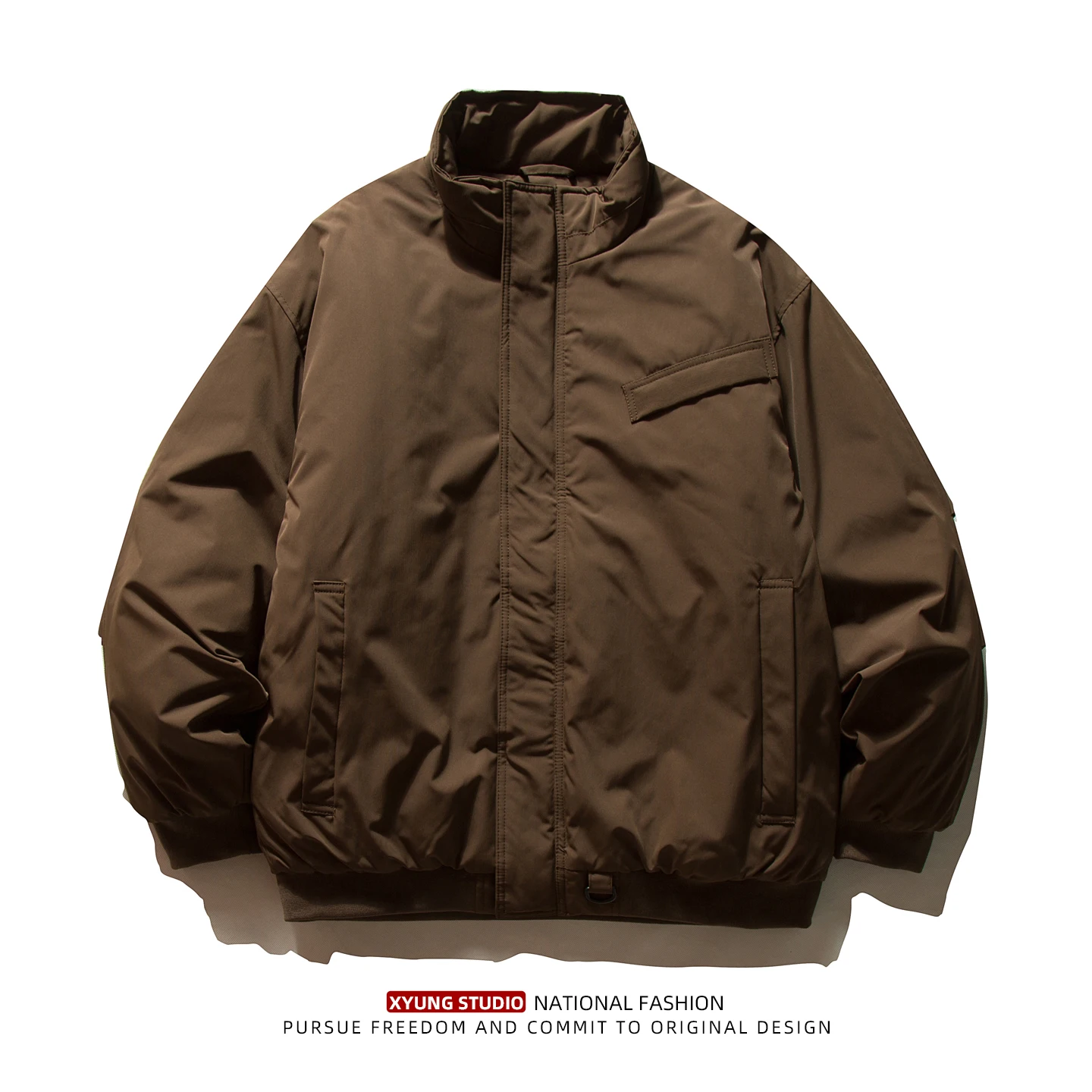 

Американский Sle Thiened, теплый зимний хлопковый тюркет, мужское пальто-пилот с воротником-стойкой, свободная повседневная универсальная рабочая одежда, верхняя одежда