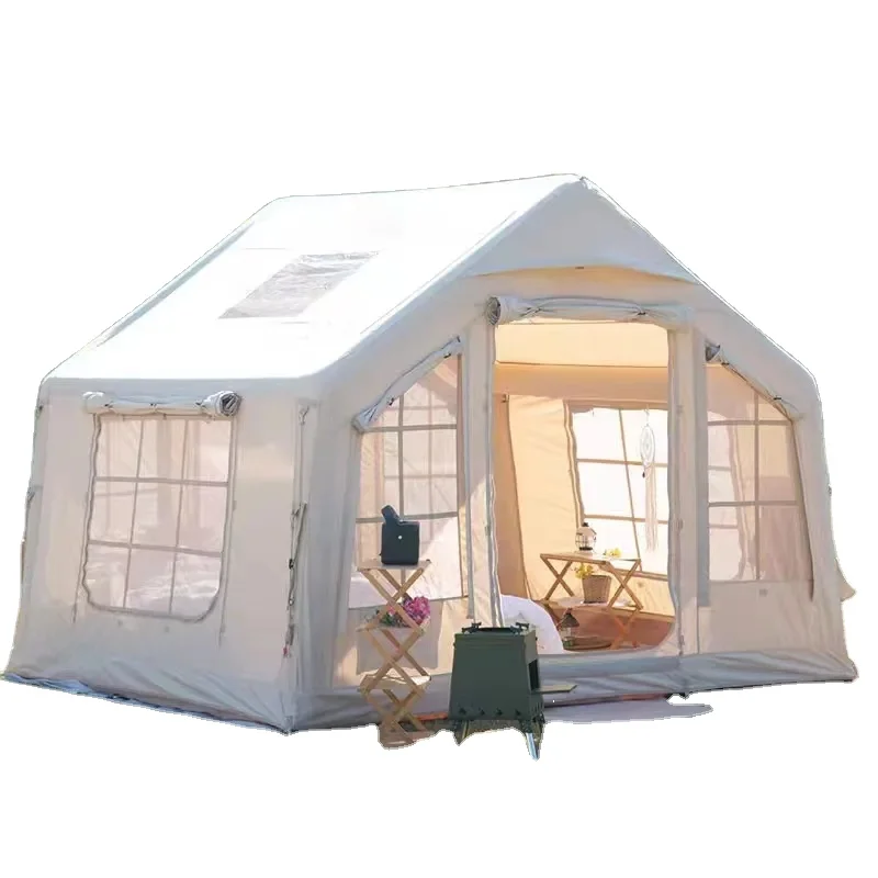 8.0 Outdoor Camping Cabin Inflatable Tent Easy Set up Without Tent Pole for Fishing Backpacking