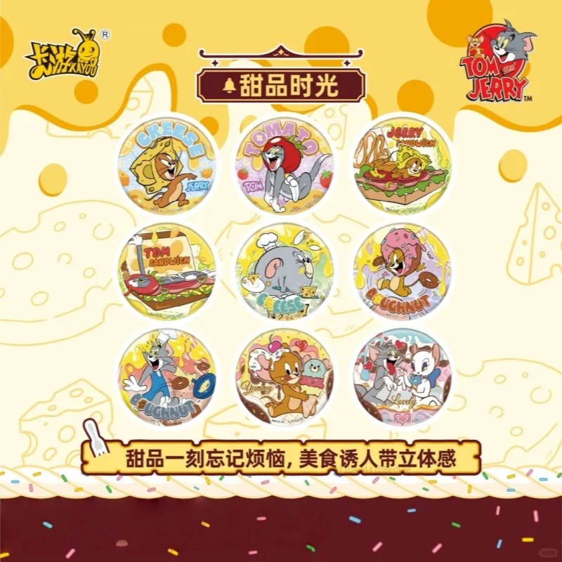 Oryginalne odznaki z blachy KAYOU z serii Tom i Jerry, urocza kolekcja odznak z motywem partnerów, gadżety anime, zabawki, prezenty świąteczne dla dzieci.